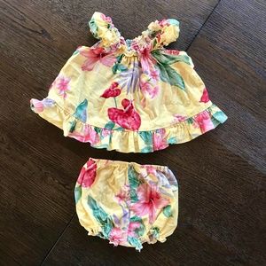 Baby Girl's Hawaiian Outfit